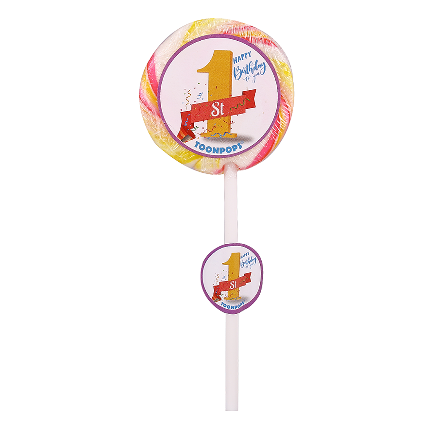 1st Birthday Pack | Cartoon Lollipops | Pack  of 60 | Toonpops