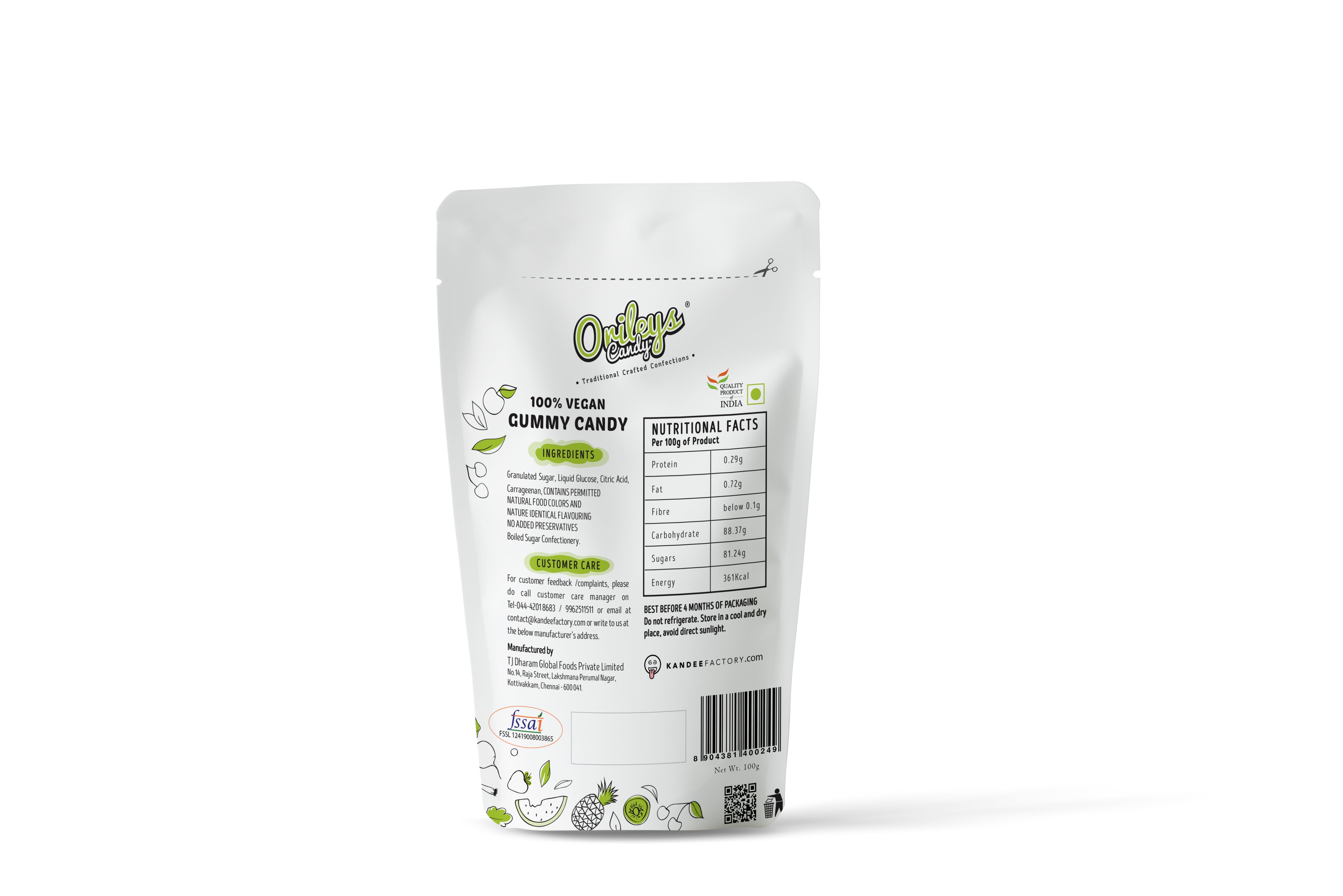Sour Fruits | Gummy Candy | Vegan Jelly | Orileys