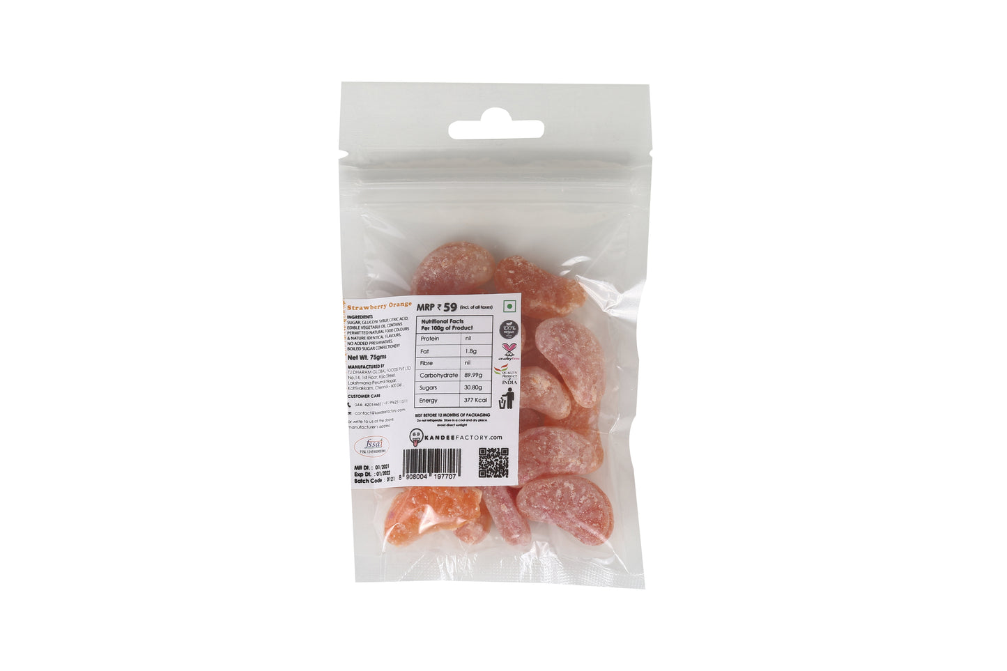 Strawberry Orange | Pack of 6 | Hard Candy | Orileys