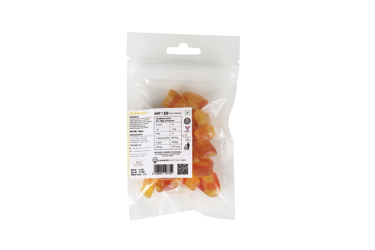 Aamras Pillow Candy | Pack of 6 | Hard Candy | Orileys