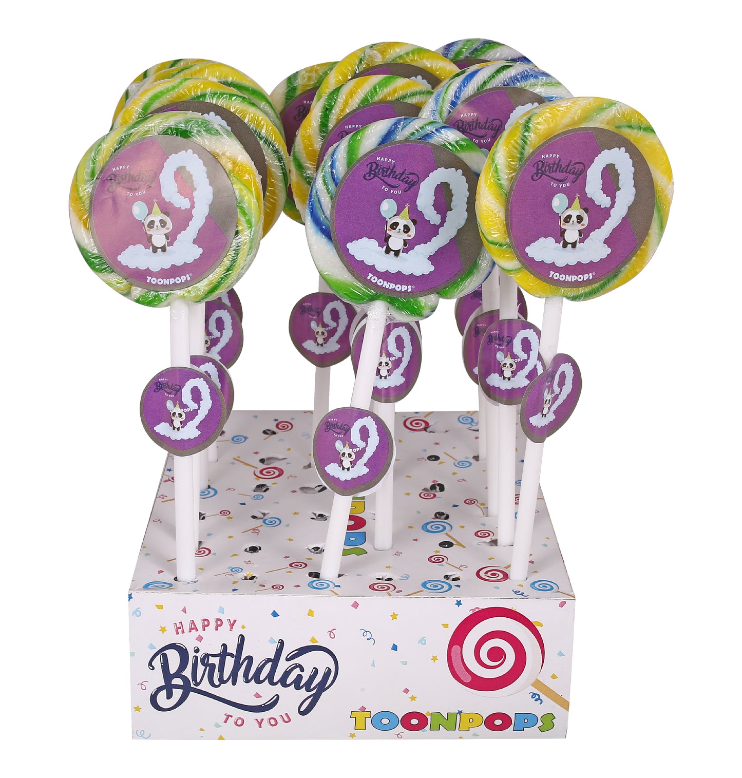 9th Birthday Pack | Cartoon Lollipops | Pack  of 60 | Toonpops