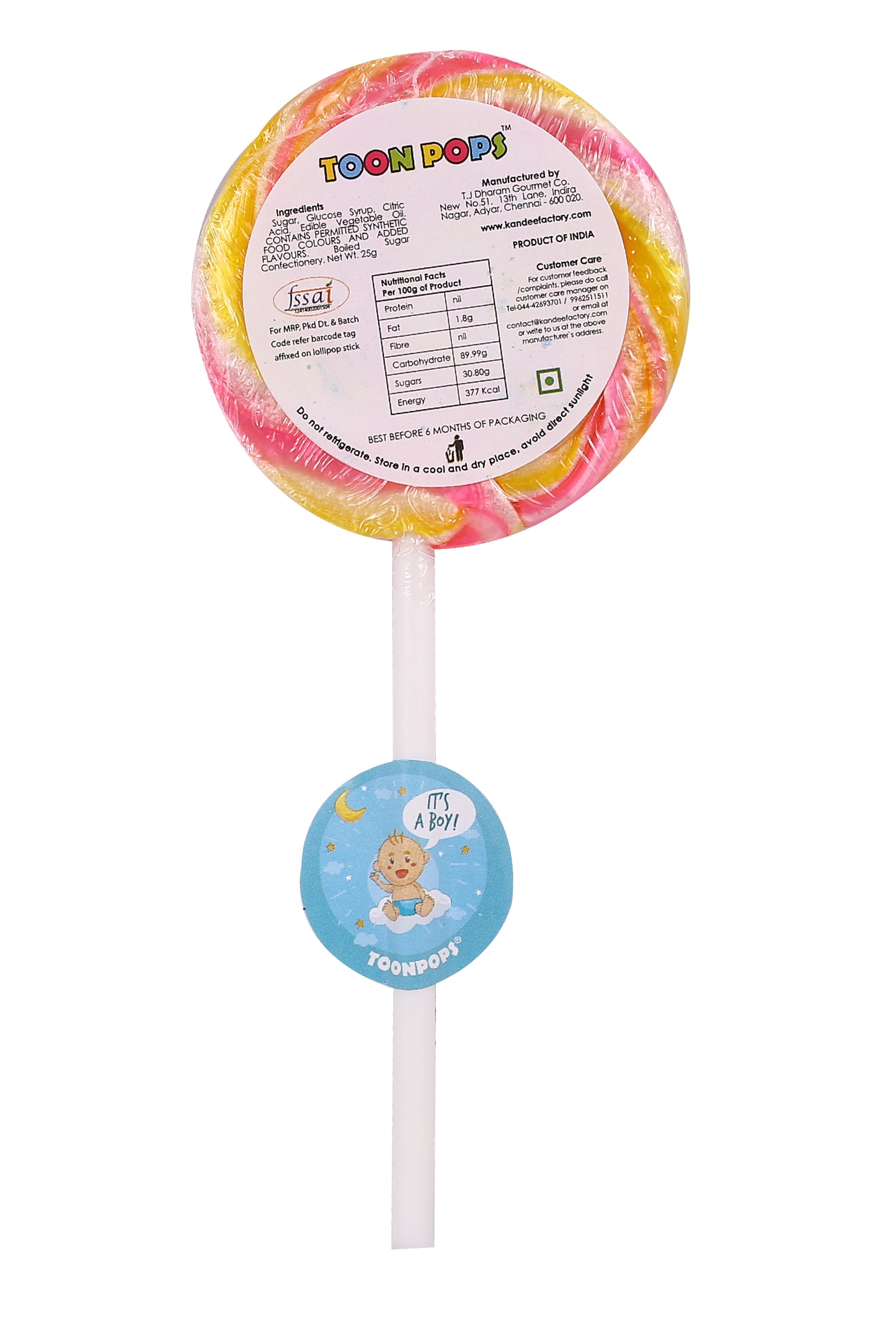 It's a Boy Pack | Cartoon Lollipops | Pack  of 60 | Toonpops