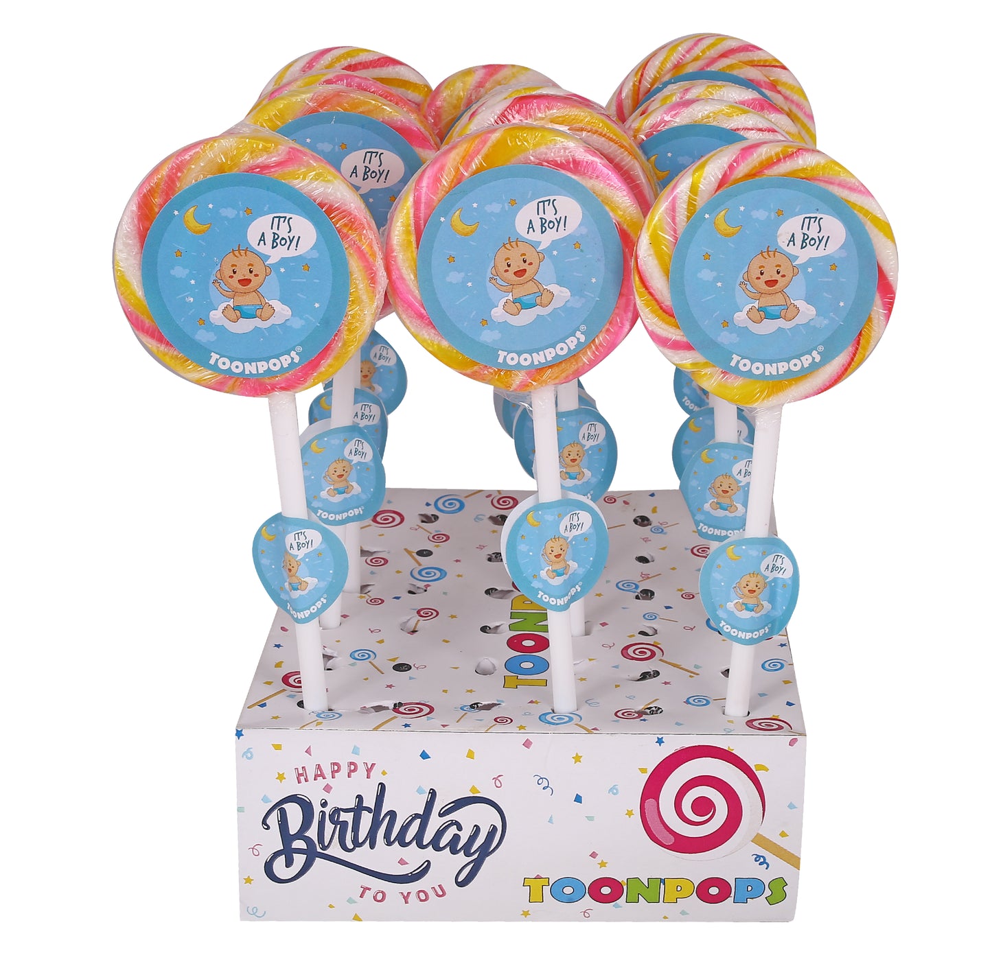 It's a Boy Pack | Cartoon Lollipops | Pack  of 60 | Toonpops