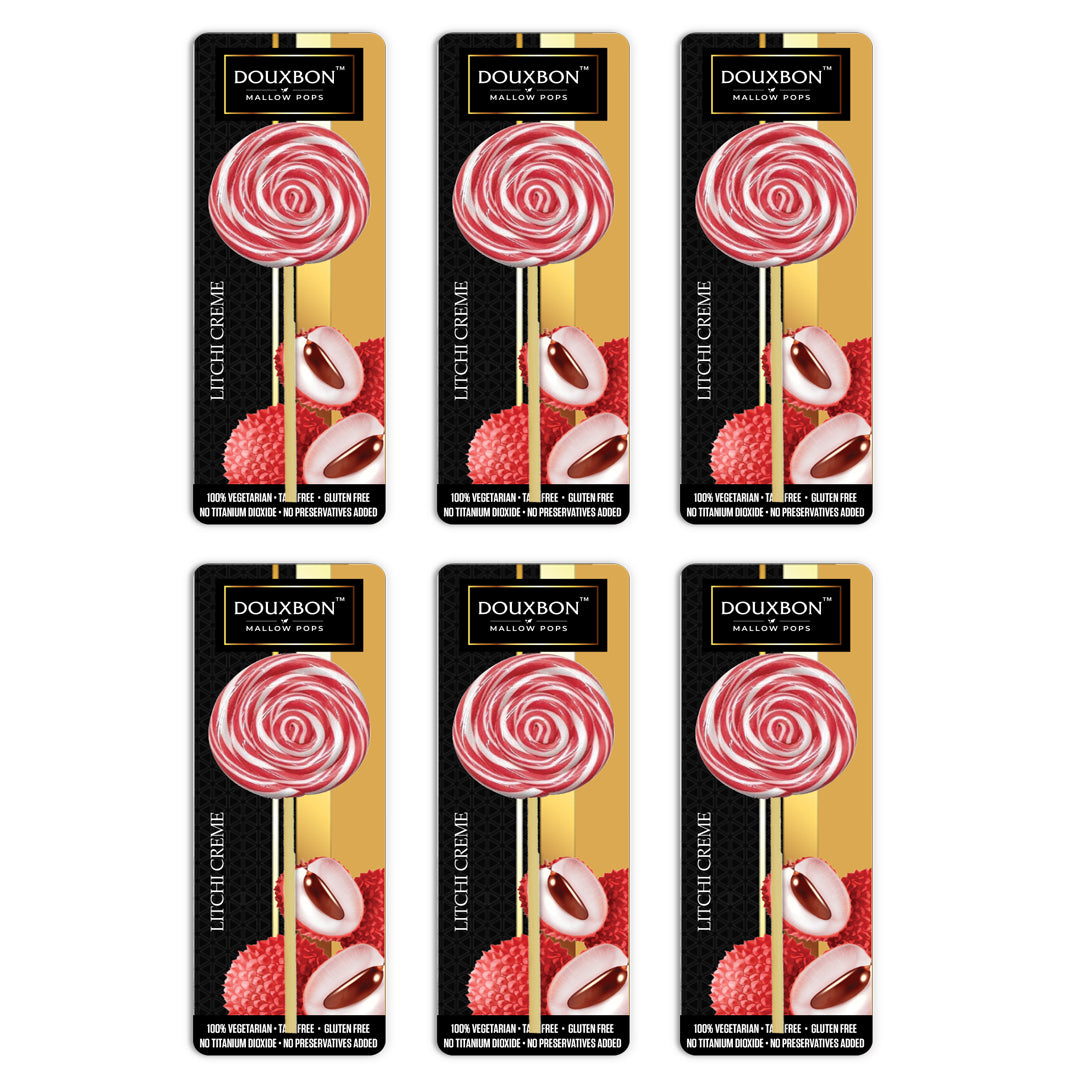 Douxbon Mallowpops - Litchi Creme - 50 grams