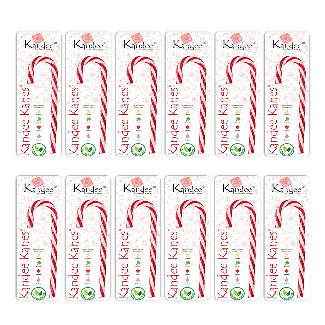 Kandee Kane - Classic Strawberry - 5.5" - Set of 12 Candy Canes