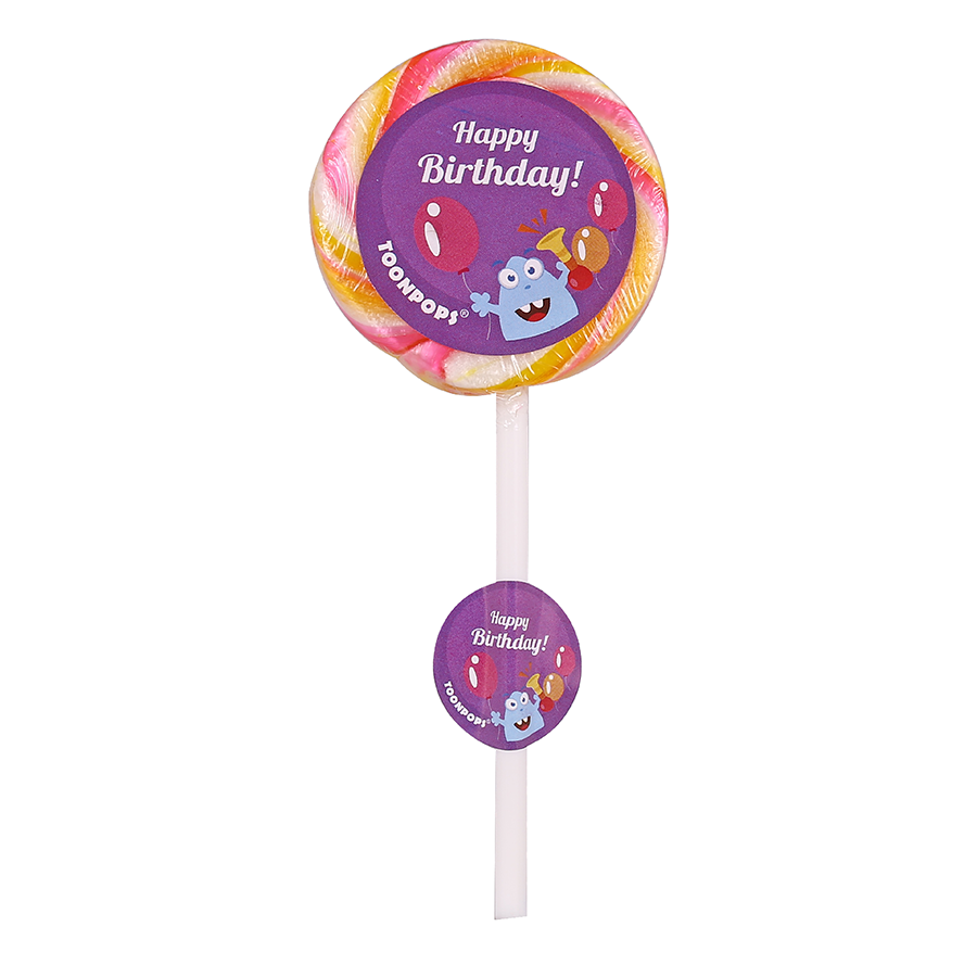 Happy Birthday Pack | Cartoon Lollipops | Pack  of 60 | Toonpops