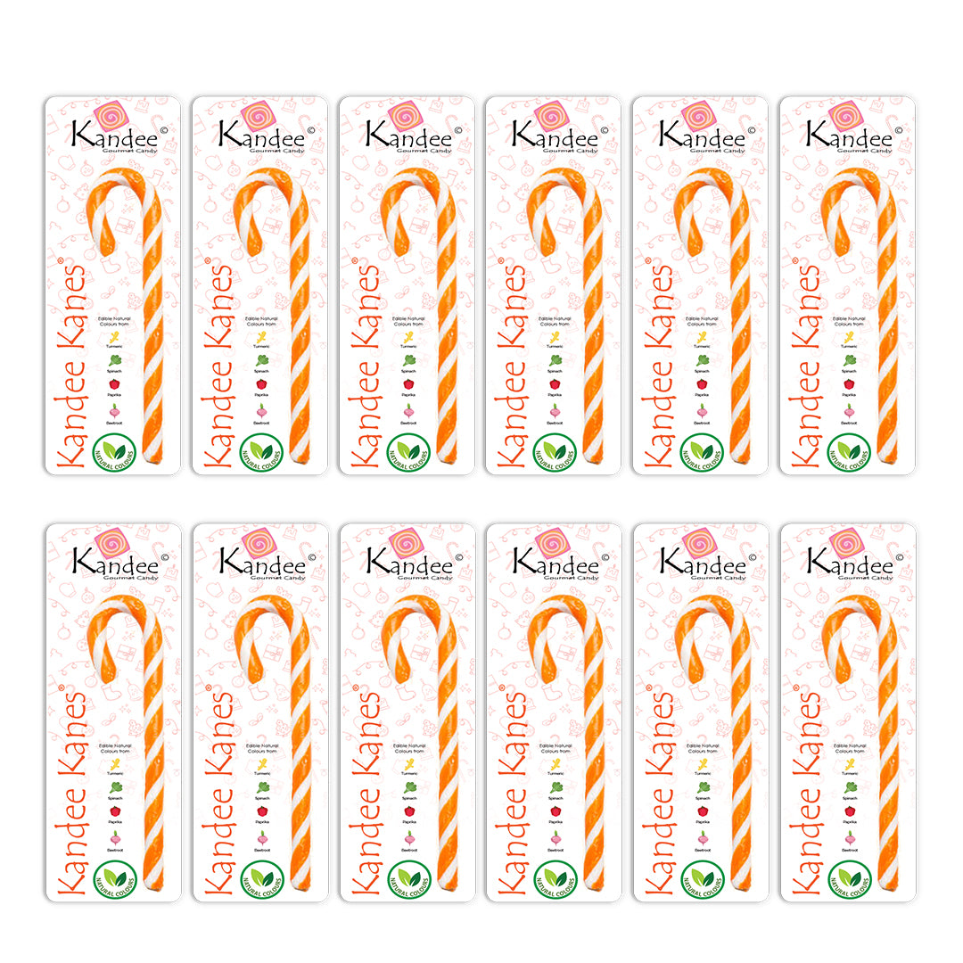 Kandee Kane - Orange Creme - 5.5" - Set of 12 Candy Canes