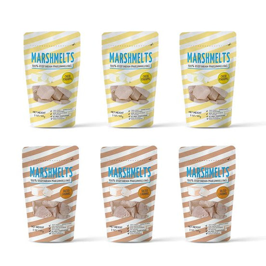 Salted Caramel & Cheese Pineapple |  60 grams x 6 Packs  | Veg Marshmallow | Marshmelts