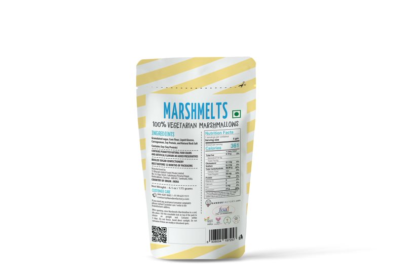 Cheese Pineapple & Vanilla Mist | 175 grams x 4 Packs | Veg Marshmallow | Marshmelts
