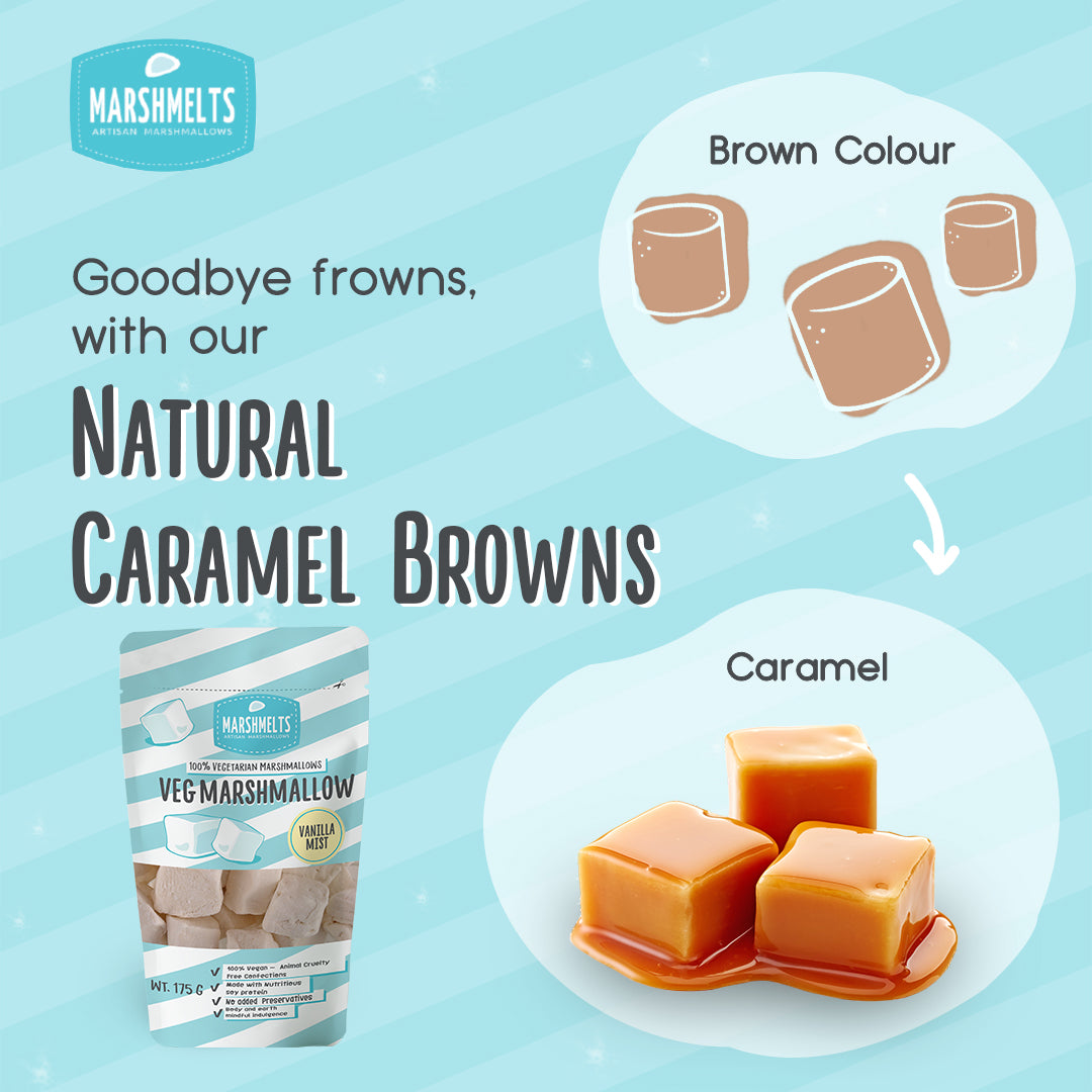 Salted Caramel & Vanilla Mist |  175 grams x 4 Packs | Veg Marshmallow | Marshmelts