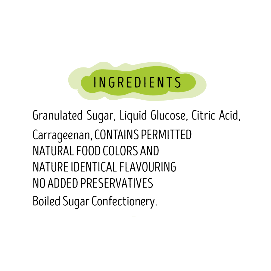 Orileys Vegan Natural  Gummy Candy - Indian Summer Mix Flavour Cubes -250g