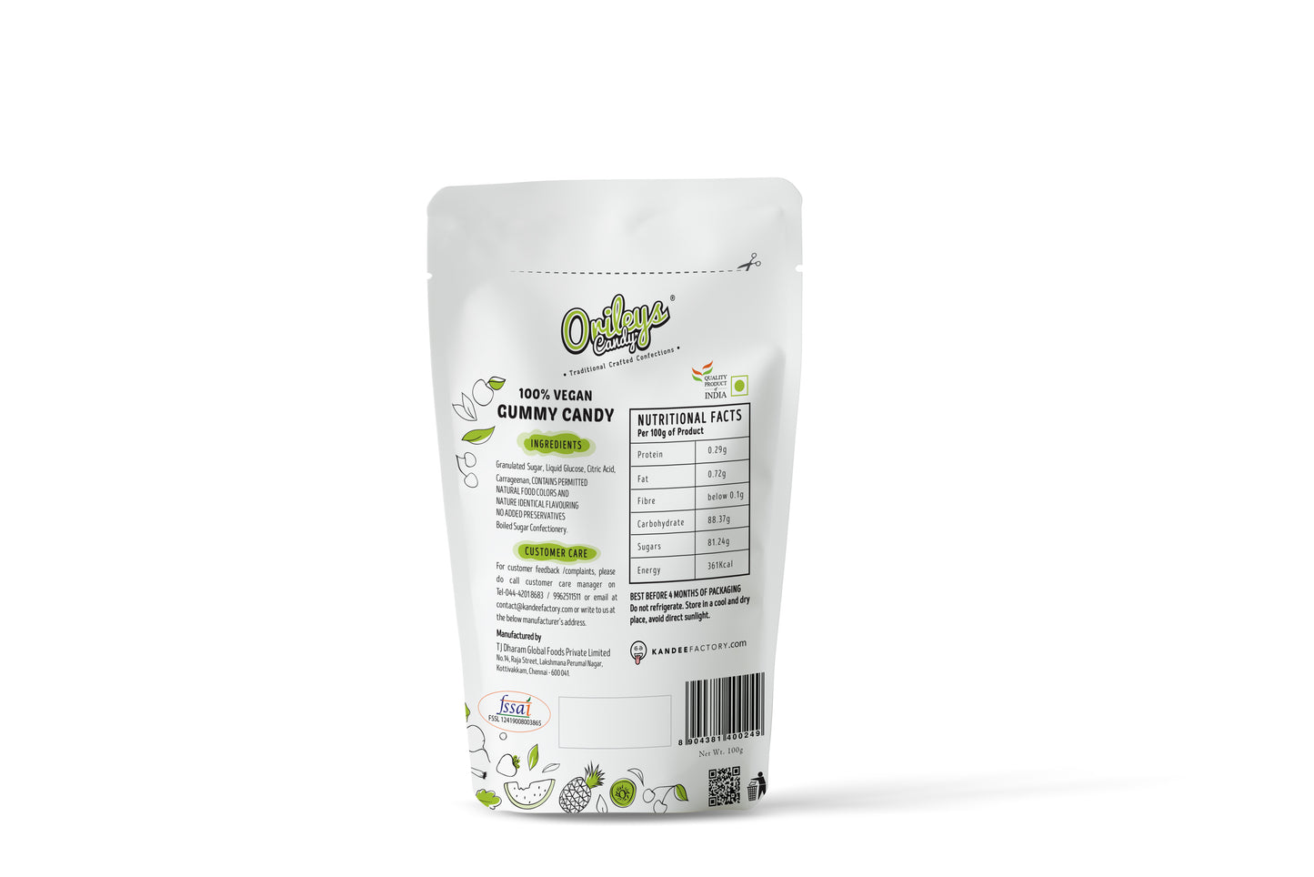 Sour Fruits | Gummy Candy | Vegan Jelly | Orileys
