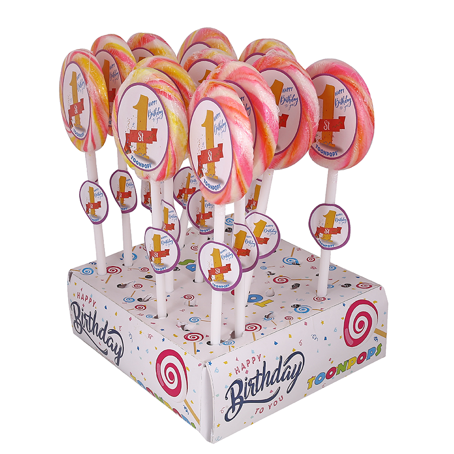 1st Birthday Pack | Cartoon Lollipops | Pack  of 60 | Toonpops