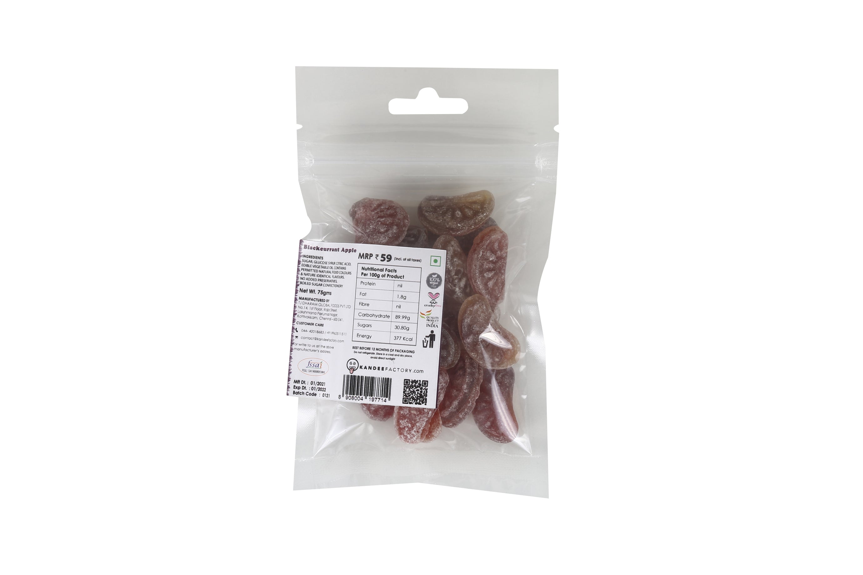 Blackcurrant Apple | Pack of 6 | Hard Candy | Orileys