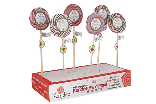 Kandee Swirl Pop - Watermelon Twist  - 3" Round - Pack of 6 Pops