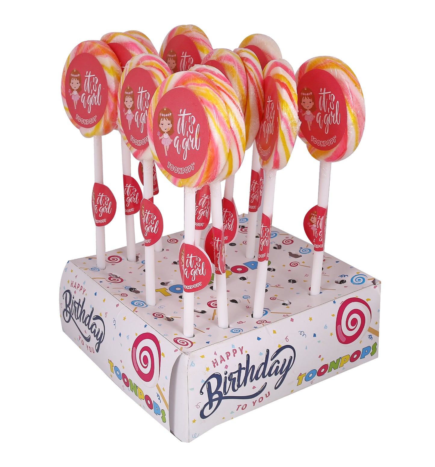 It's a Girl Pack | Cartoon Lollipops | Pack  of 60 | Toonpops