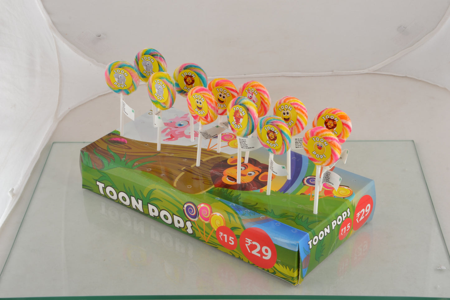 Assorted Fruit | Cartoon Lollipops | Pack  of 60 | Toonpops