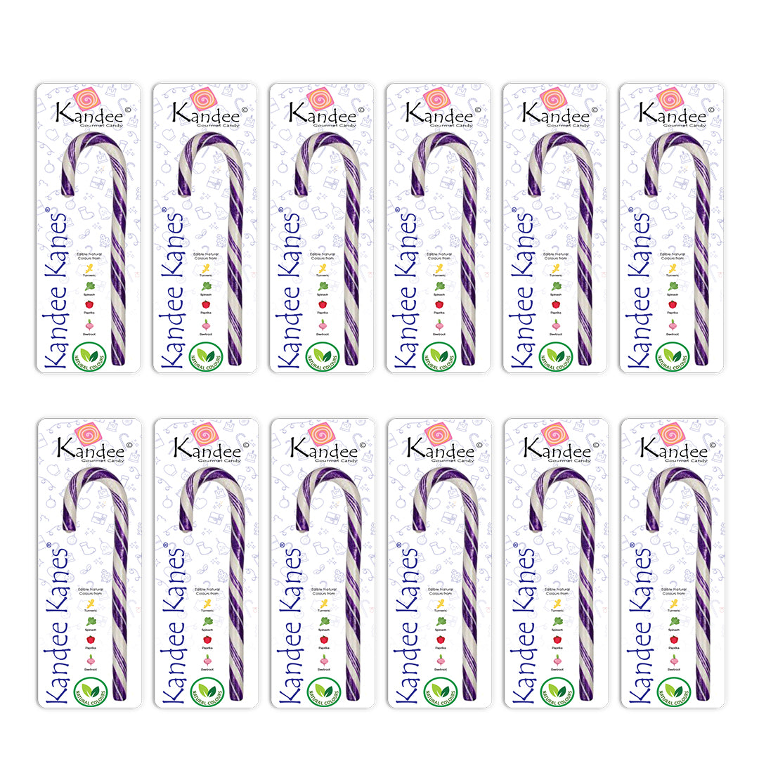 Kandee Kane - Blueberry Blast  - 5.5" - Set of 12 Candy Canes